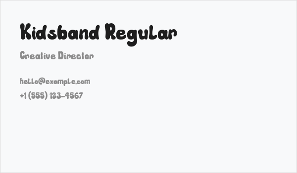 Kidsband Regular Business Card