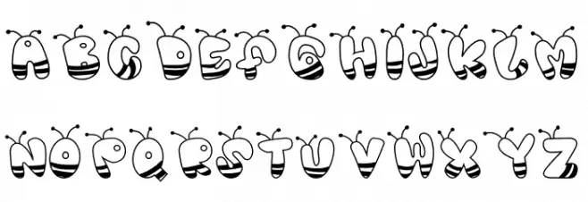Kidsbee 字体 大写