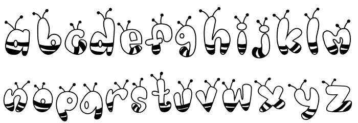 Kidsbee Font LOWERCASE