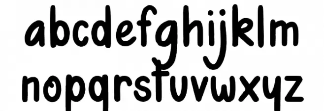 Kidsland Avenue フォント 小文字