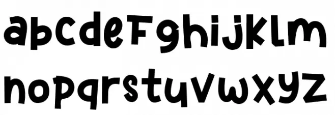 Kidspace-DEMO Schriftart Kleinbuchstaben