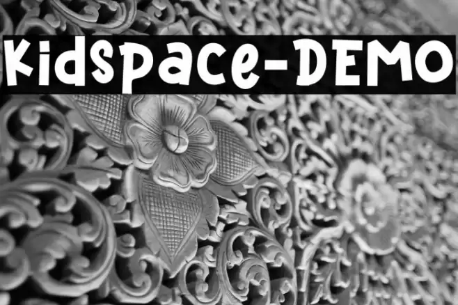 Kidspace-DEMO Font examples