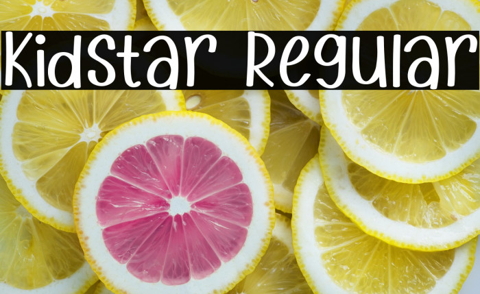 Kidstar Regular Font examples