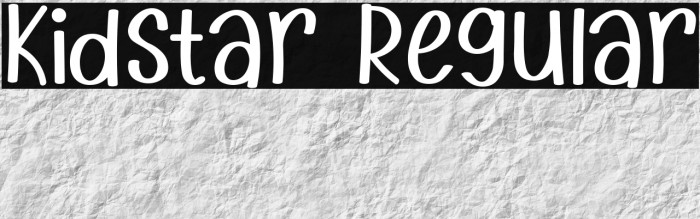 Kidstar Regular Font examples
