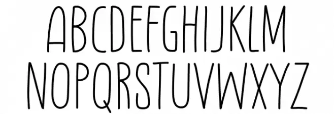 Kidstshirt Schriftart Groß