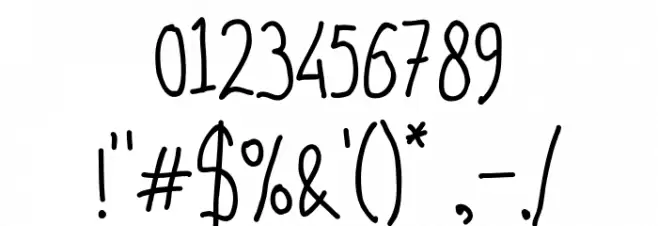 Kidtype Font OTHER CHARS