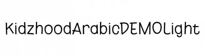Kidzhood Arabic DEMO Light  Frei Schriftart Herunterladen