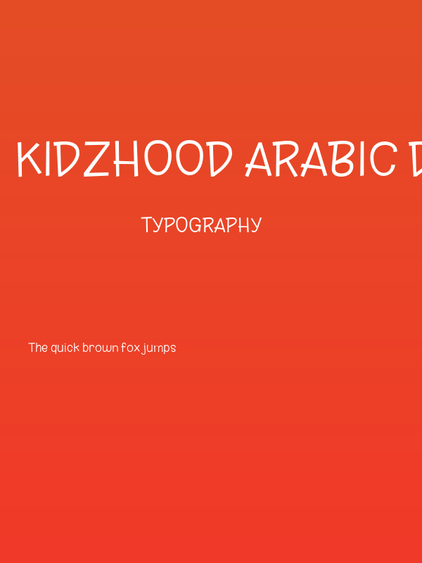 Kidzhood Arabic DEMO Light Poster