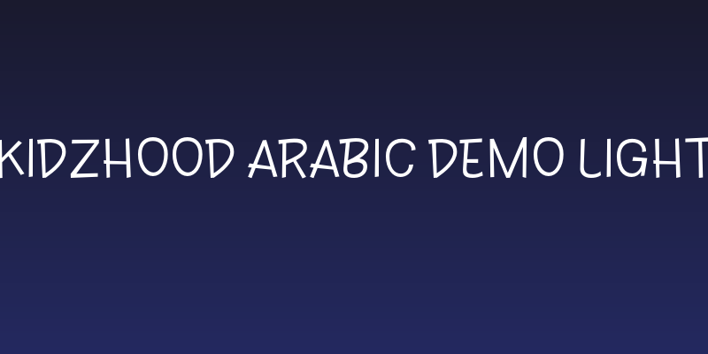 Kidzhood Arabic DEMO Light Social Header