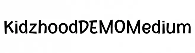 Kidzhood DEMO Medium  Frei Schriftart Herunterladen