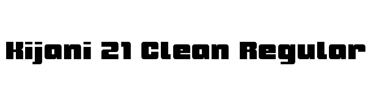 Kijani 21 Clean Regular  Скачать бесплатные шрифты