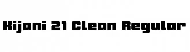 Kijani 21 Clean Regular  Frei Schriftart Herunterladen