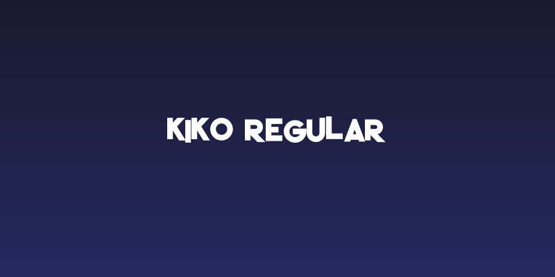 Kiko Regular Social Header