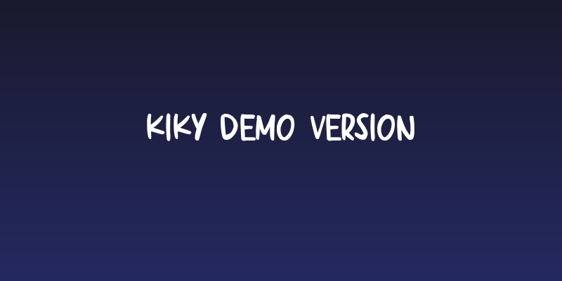 Kikyö Demo Version Social Header