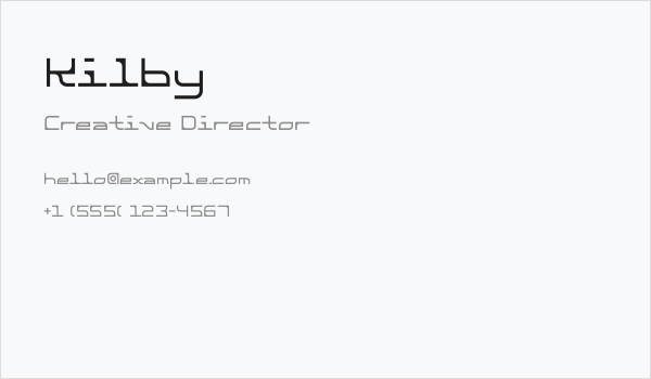 Kilby Business Card