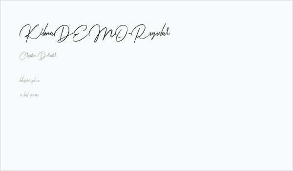 KilenaDEMO-Regular Business Card