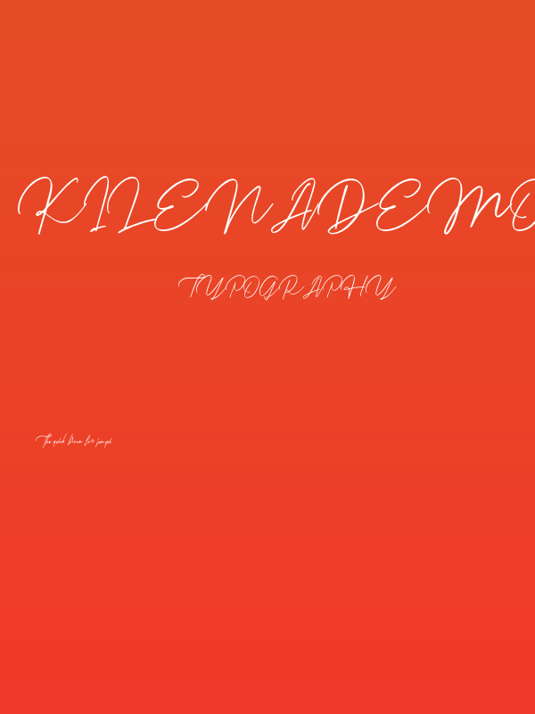 KilenaDEMO-Regular Poster