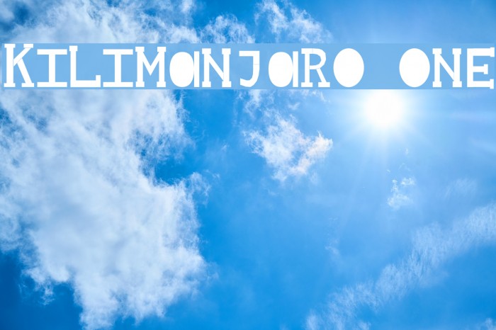 Kilimanjaro One Font examples