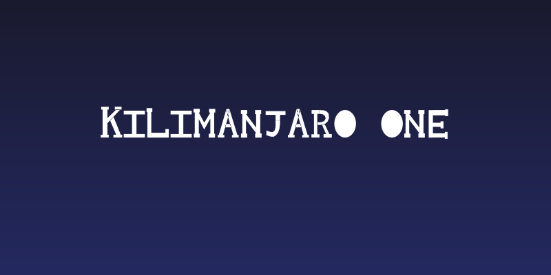 Kilimanjaro One Social Header