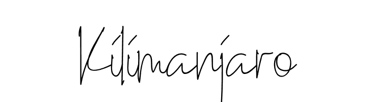 Kilimanjaro  Frei Schriftart Herunterladen