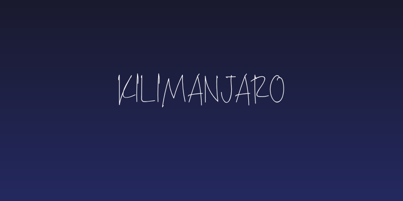 Kilimanjaro Social Header