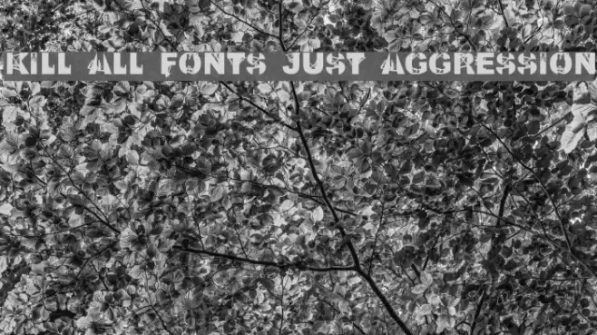 Kill All Fonts Just Aggression Font examples