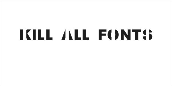 Kill All Fonts Logo