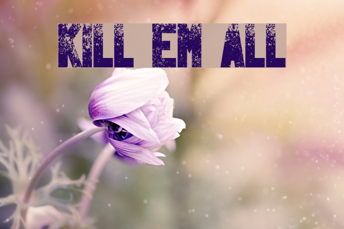 Kill Em All Font examples