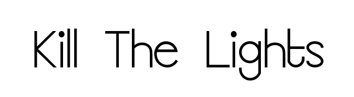 Kill The Lights  フリーフォントのダウンロード
