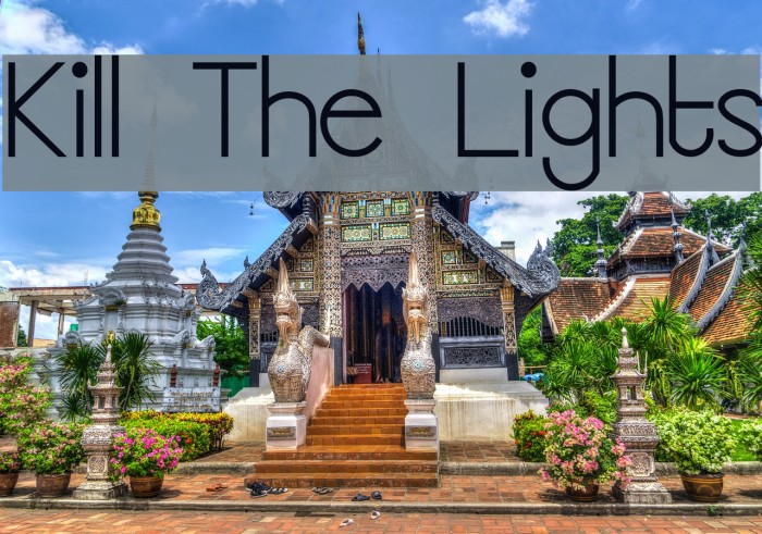 Kill The Lights Font examples