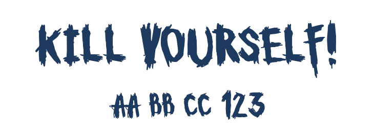 Kill Yourself! Font Preview