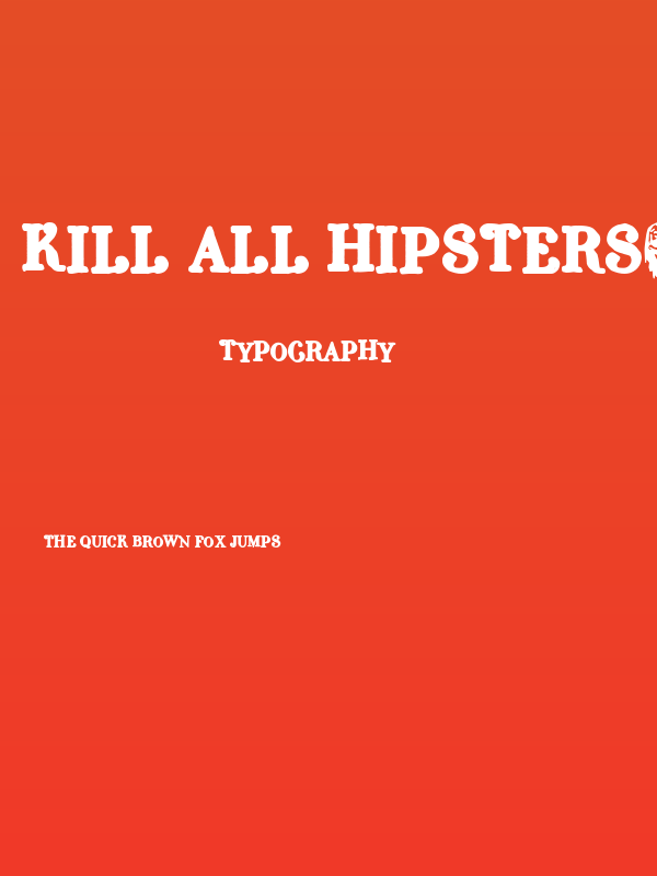 Kill all Hipsters+ Poster