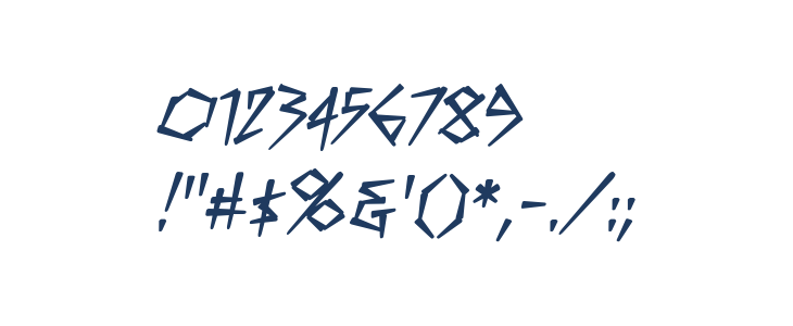 KillCrazy BB Italic Other Characters