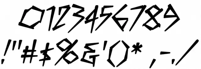 KillCrazy BB Italic Font OTHER CHARS