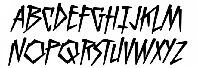 KillCrazy BB Italic Schriftart Groß
