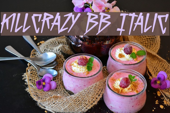 KillCrazy BB Italic Example 1