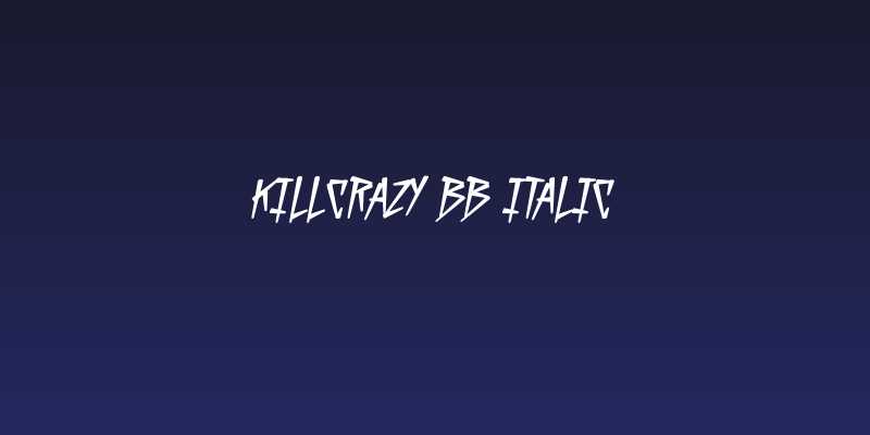 KillCrazy BB Italic Social Header