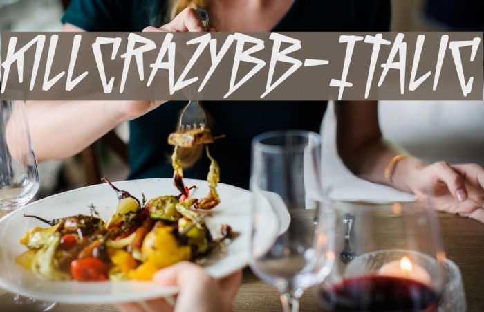 KillCrazyBB-Italic Font examples