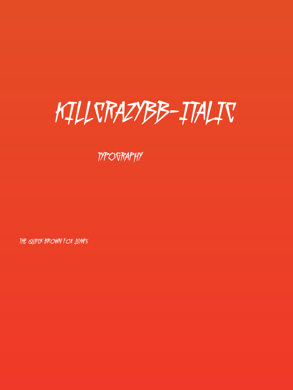 KillCrazyBB-Italic Poster