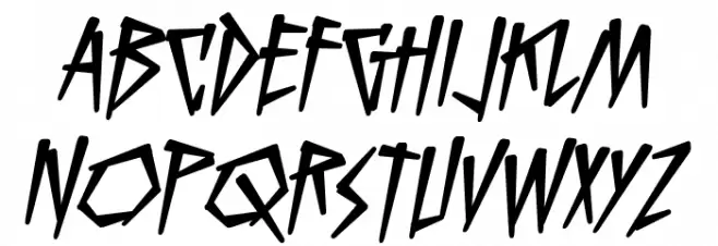 KillCrazyBB-Italic फ़ॉन्ट लोअरकेस