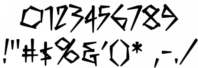 KillCrazyBB Font OTHER CHARS