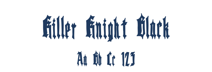 Killer Knight Black Font Preview
