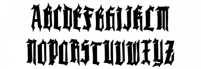 Killer Knight Black خط أحرف كبيرة