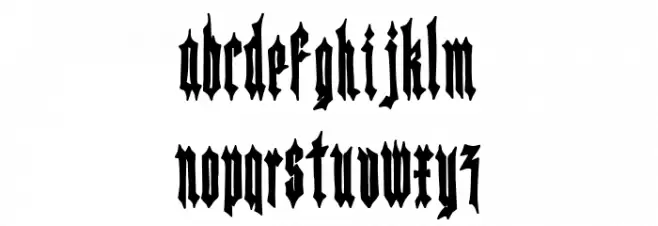 Killer Knight Black خط أحرف صغيرة