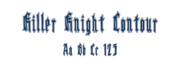 Killer Knight Contour Font Preview