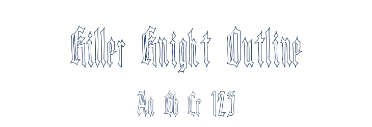 Killer Knight Outline Font Preview