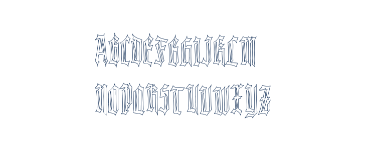Killer Knight Outline Uppercase