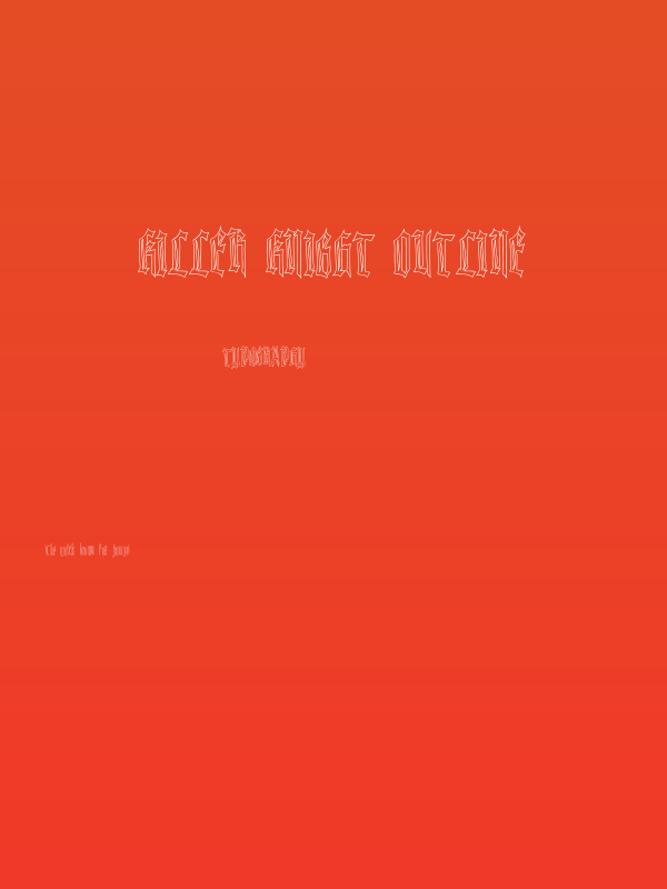 Killer Knight Outline Poster