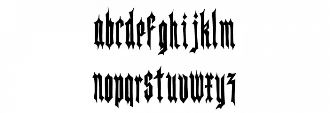 Killer Knight फ़ॉन्ट लोअरकेस