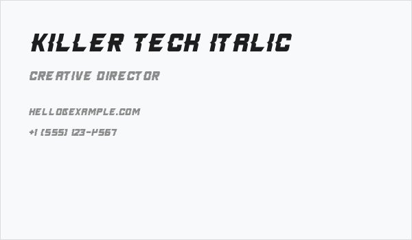 Killer Tech Italic Business Card